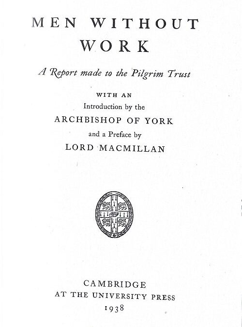 Men Without Work: research into unemployment