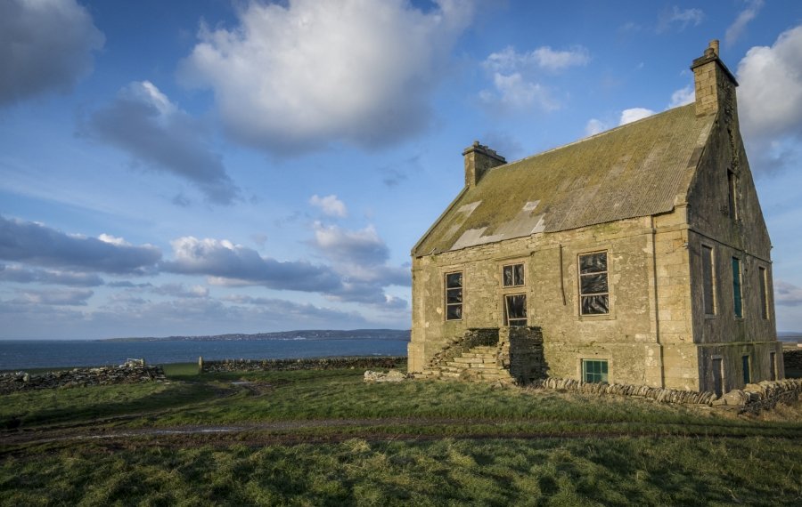 Hall of Clestrain - a old style manor house - on a beautiful day - picture taken by John Rae Society